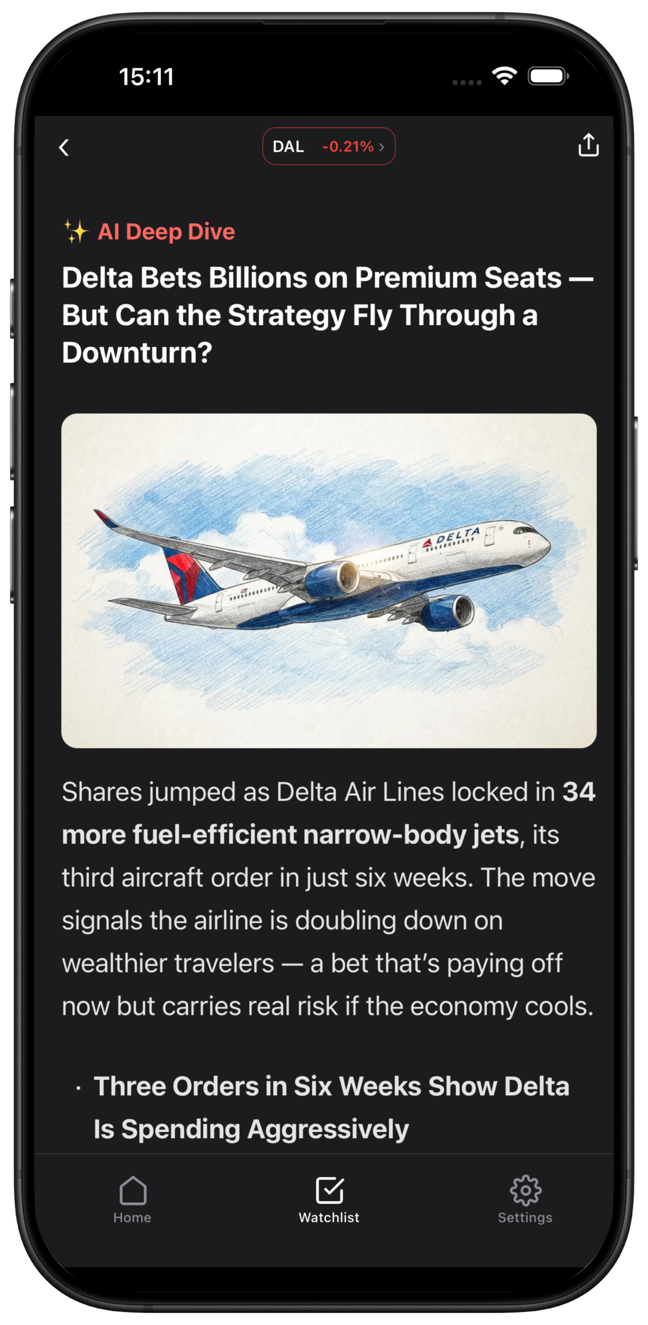 OpenBell AI deep dive screen
